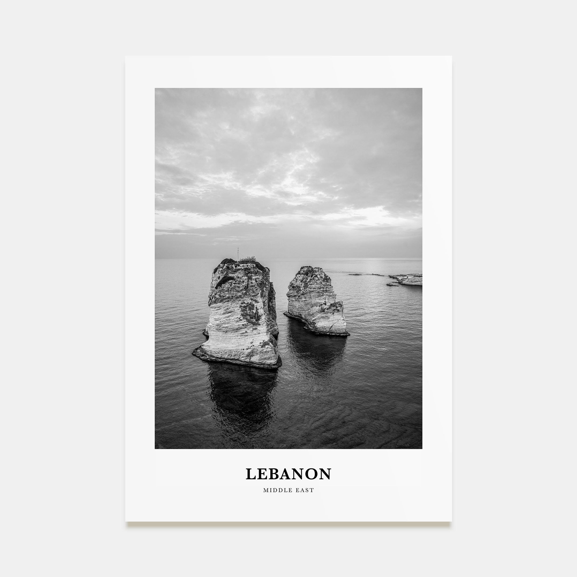 Lebanon Portrait B&W No 2 Poster