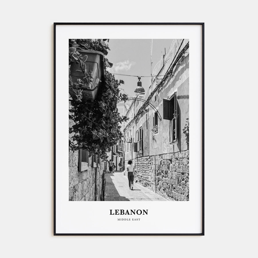Lebanon Portrait B&W No 4 Poster
