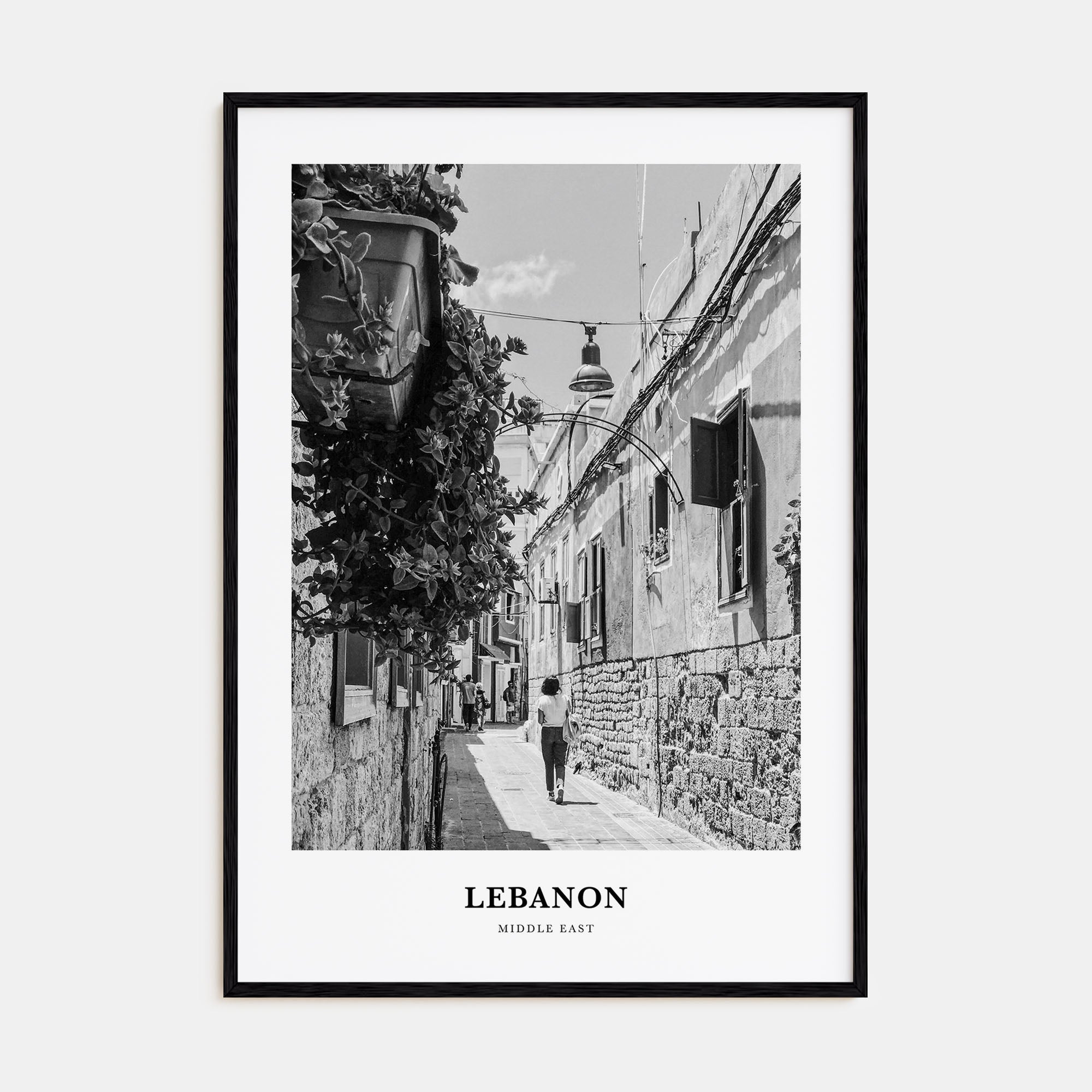Lebanon Portrait B&W No 4 Poster