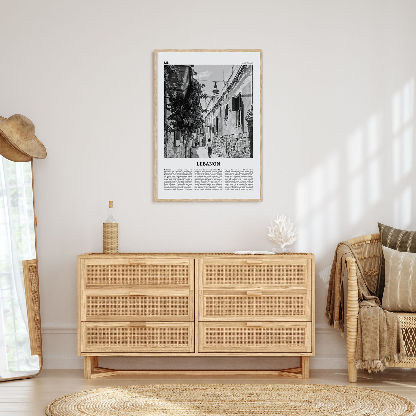 Lebanon Travel B&W No 2 Poster