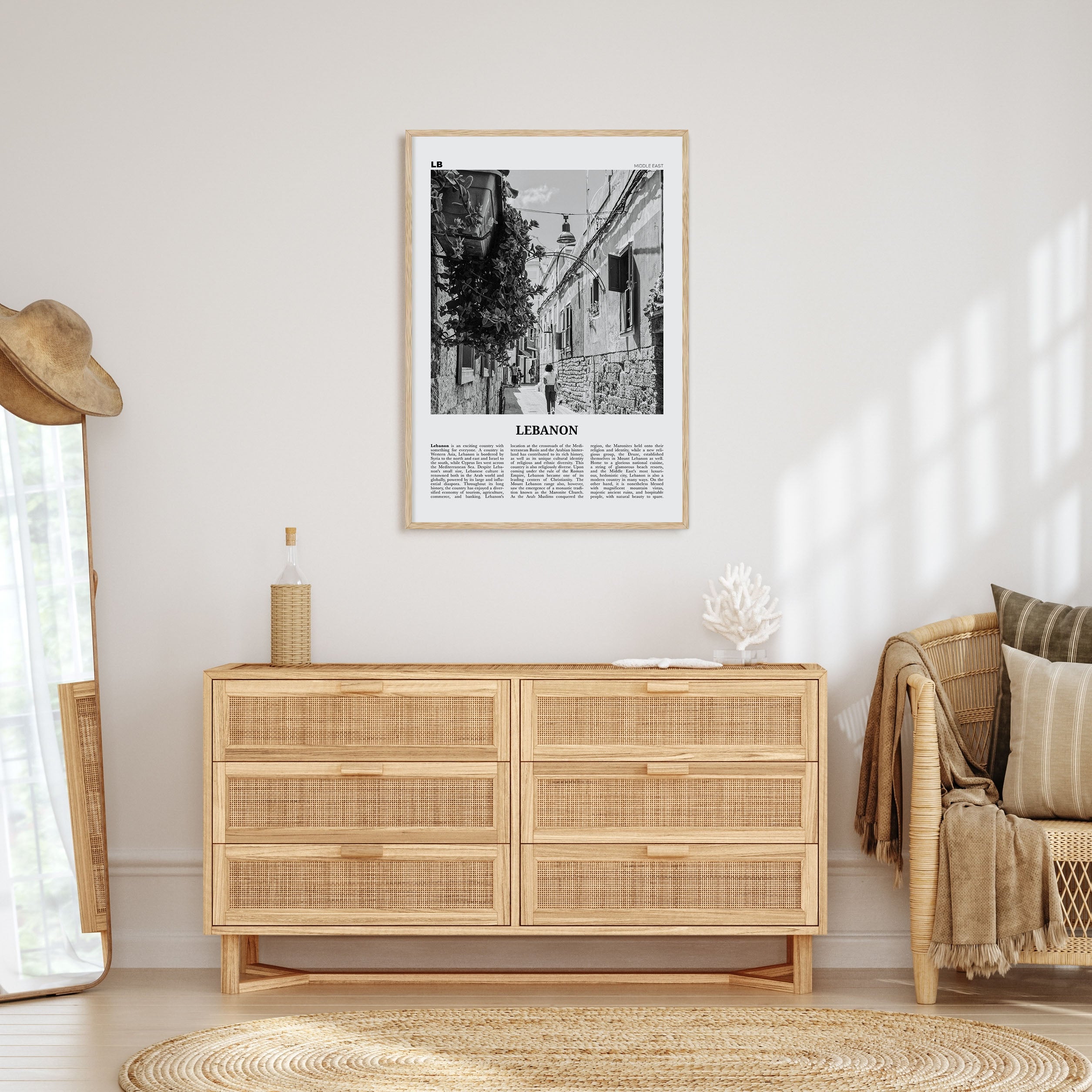 Lebanon Travel B&W No 2 Poster