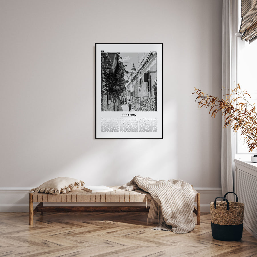 Lebanon Travel B&W No 2 Poster