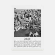 Lebanon Travel B&W No 3 Poster