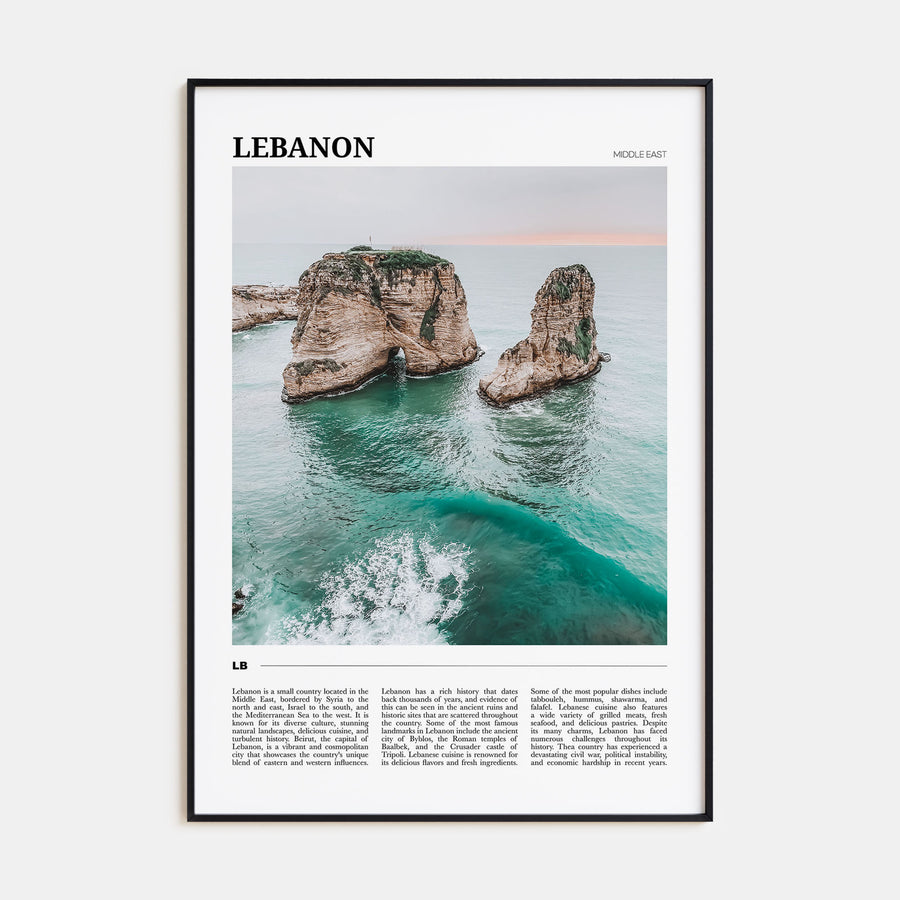 Lebanon Travel Color Poster