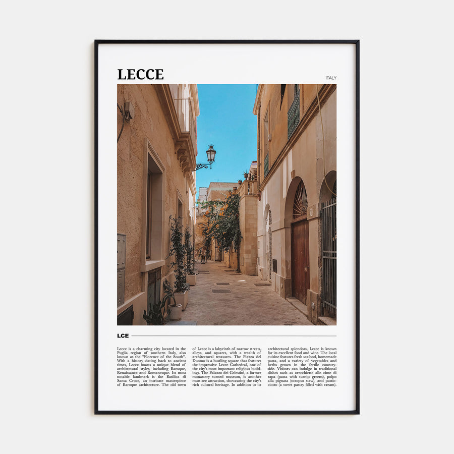 Lecce Travel Color Poster