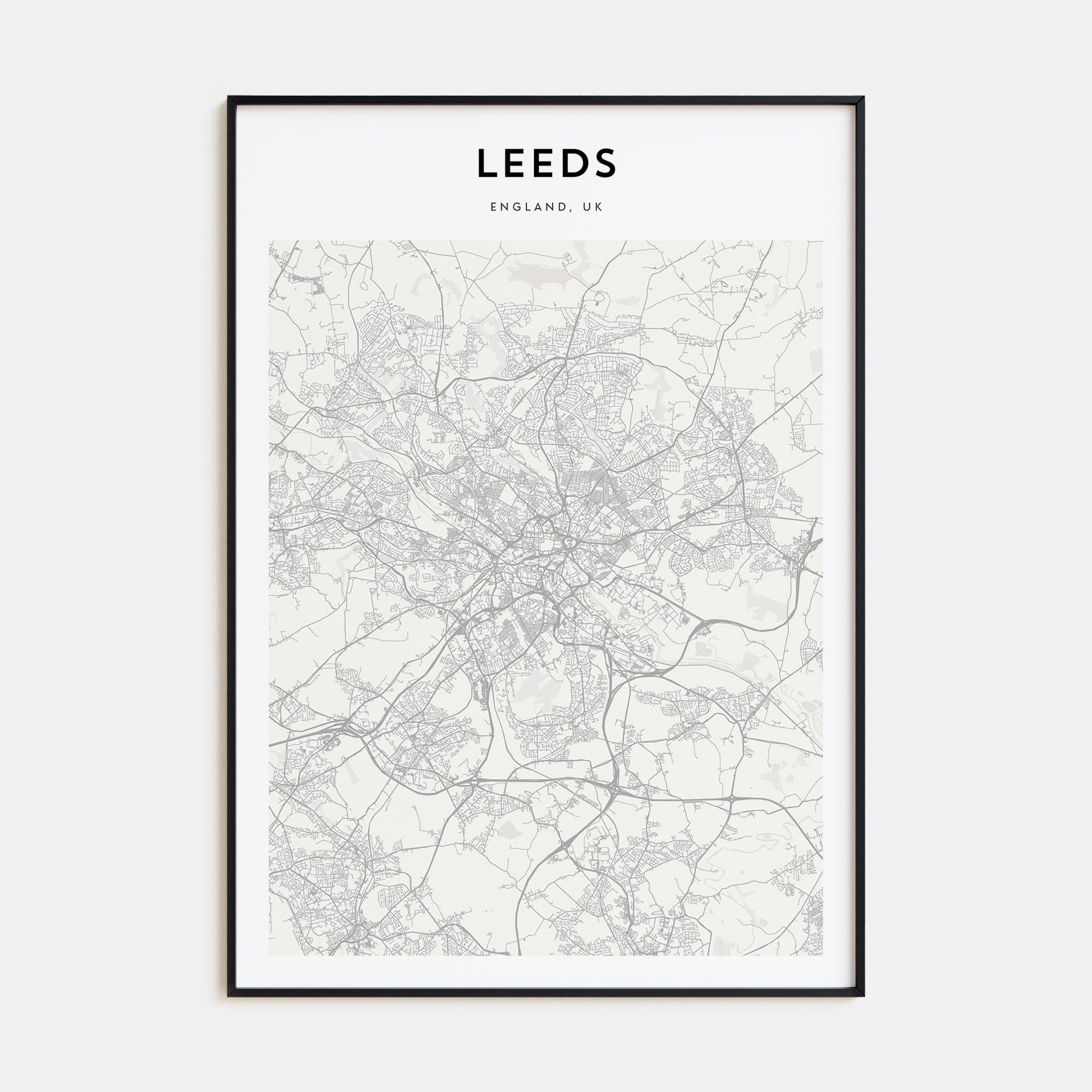 Leeds Map Portrait Poster