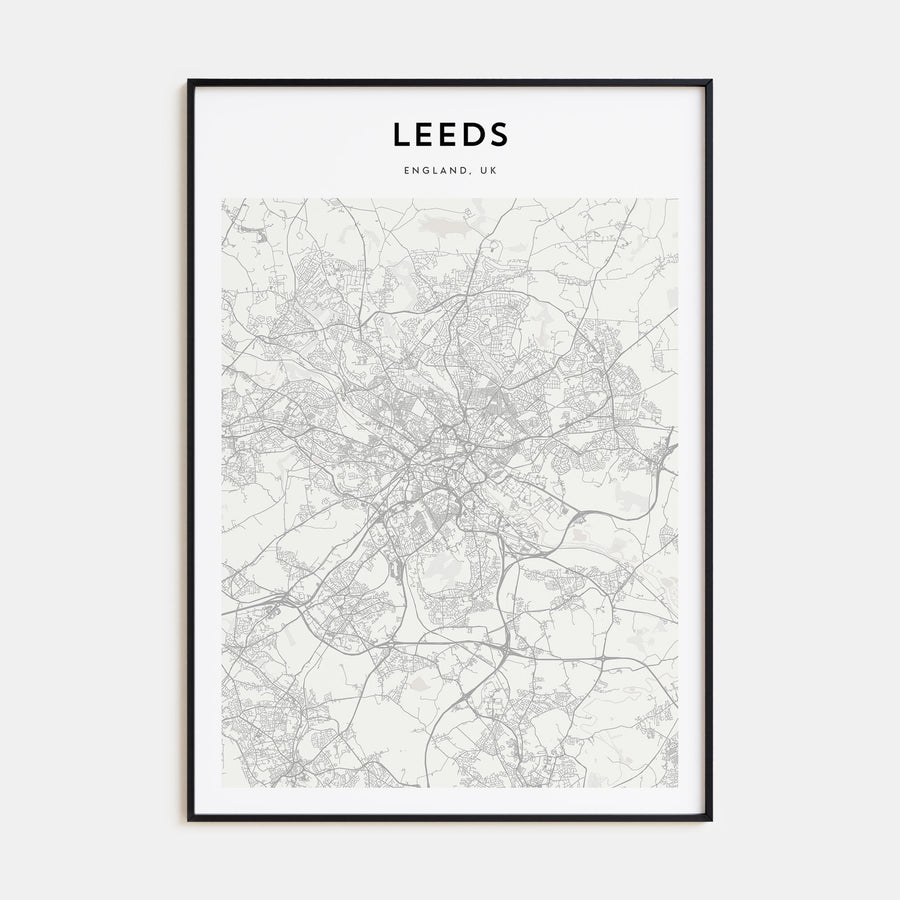 Leeds Map Portrait Poster