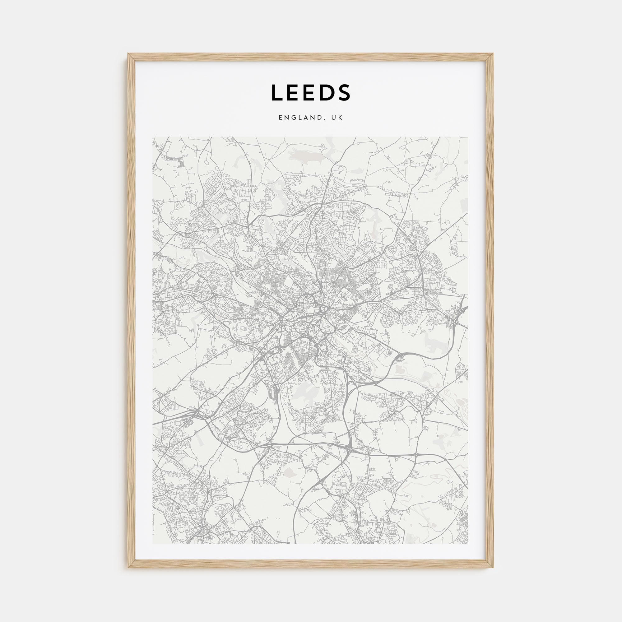 Leeds Map Portrait Poster