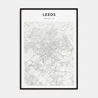 Leeds Map Portrait Poster
