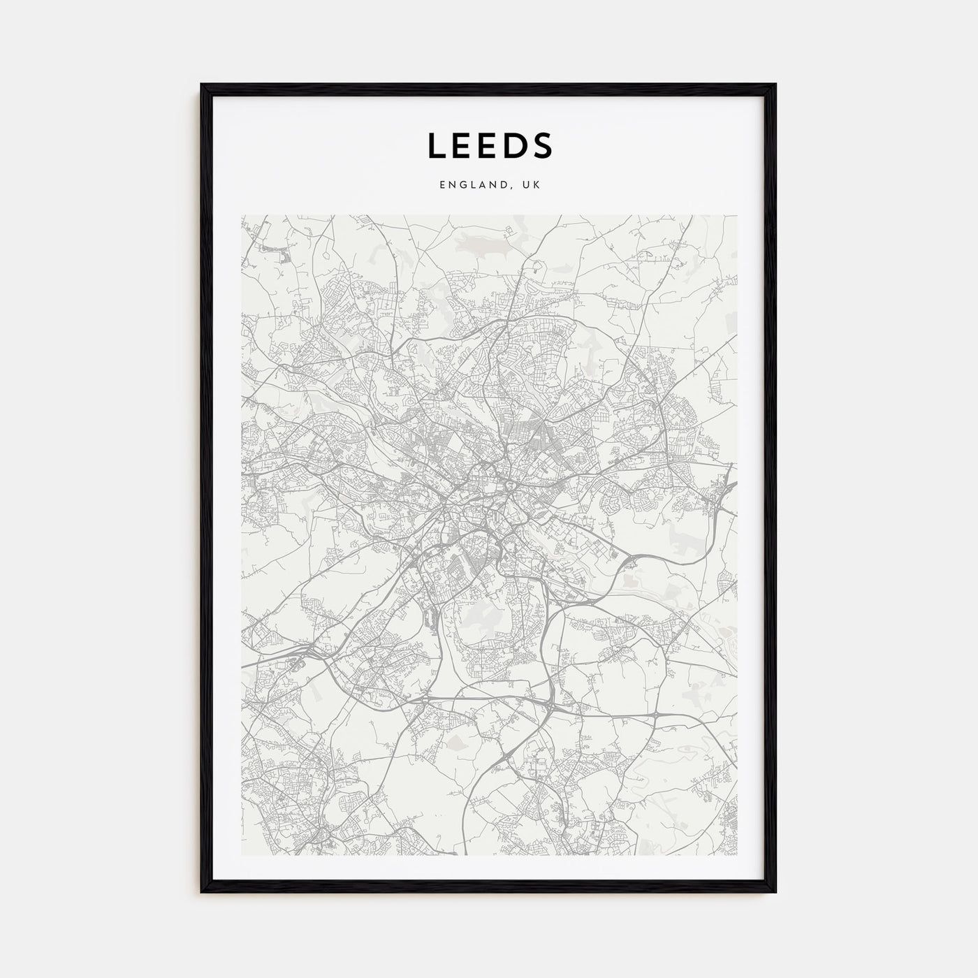 Leeds Map Portrait Poster