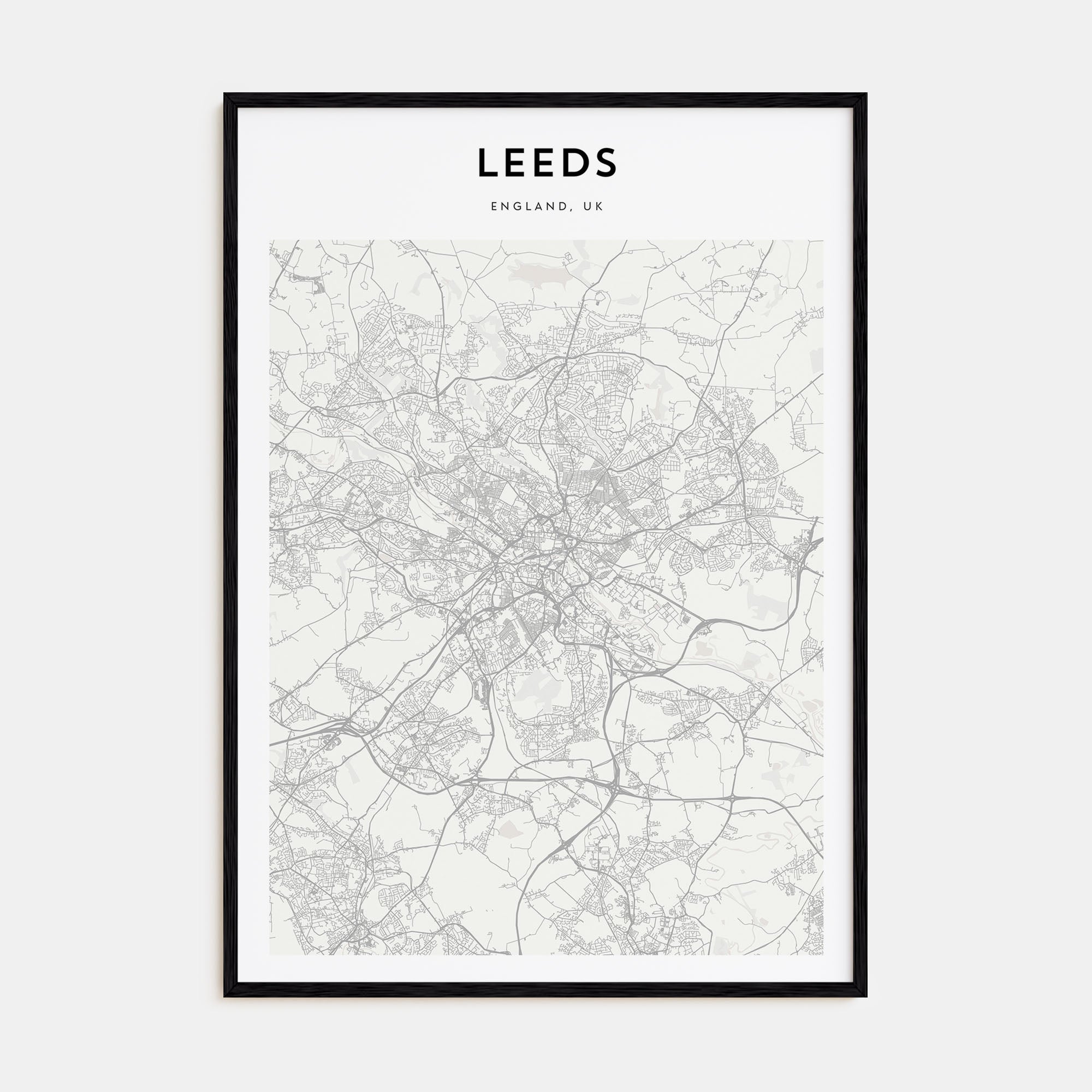 Leeds Map Portrait Poster