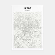 Leeds Map Portrait Poster
