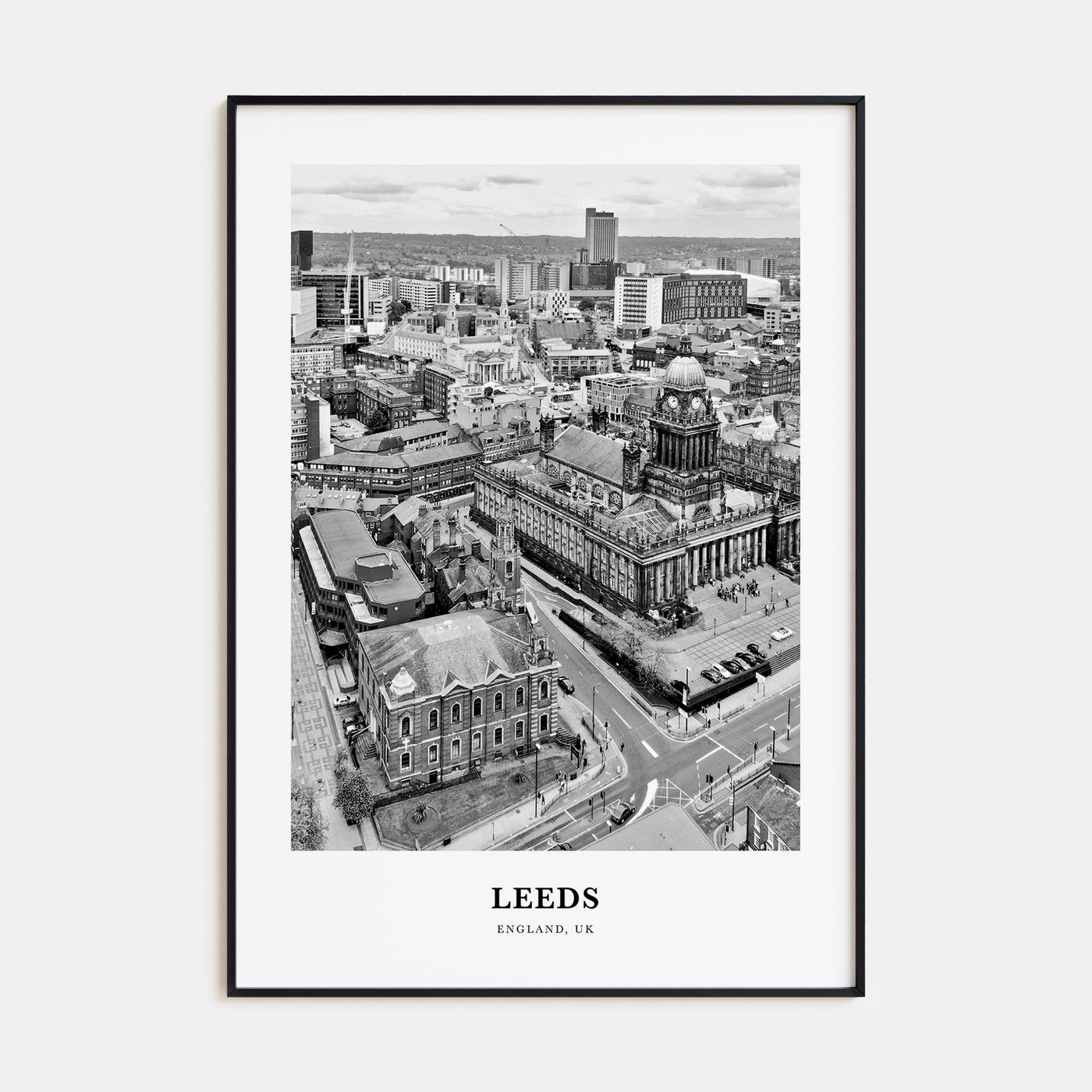 Leeds Portrait B&W Poster