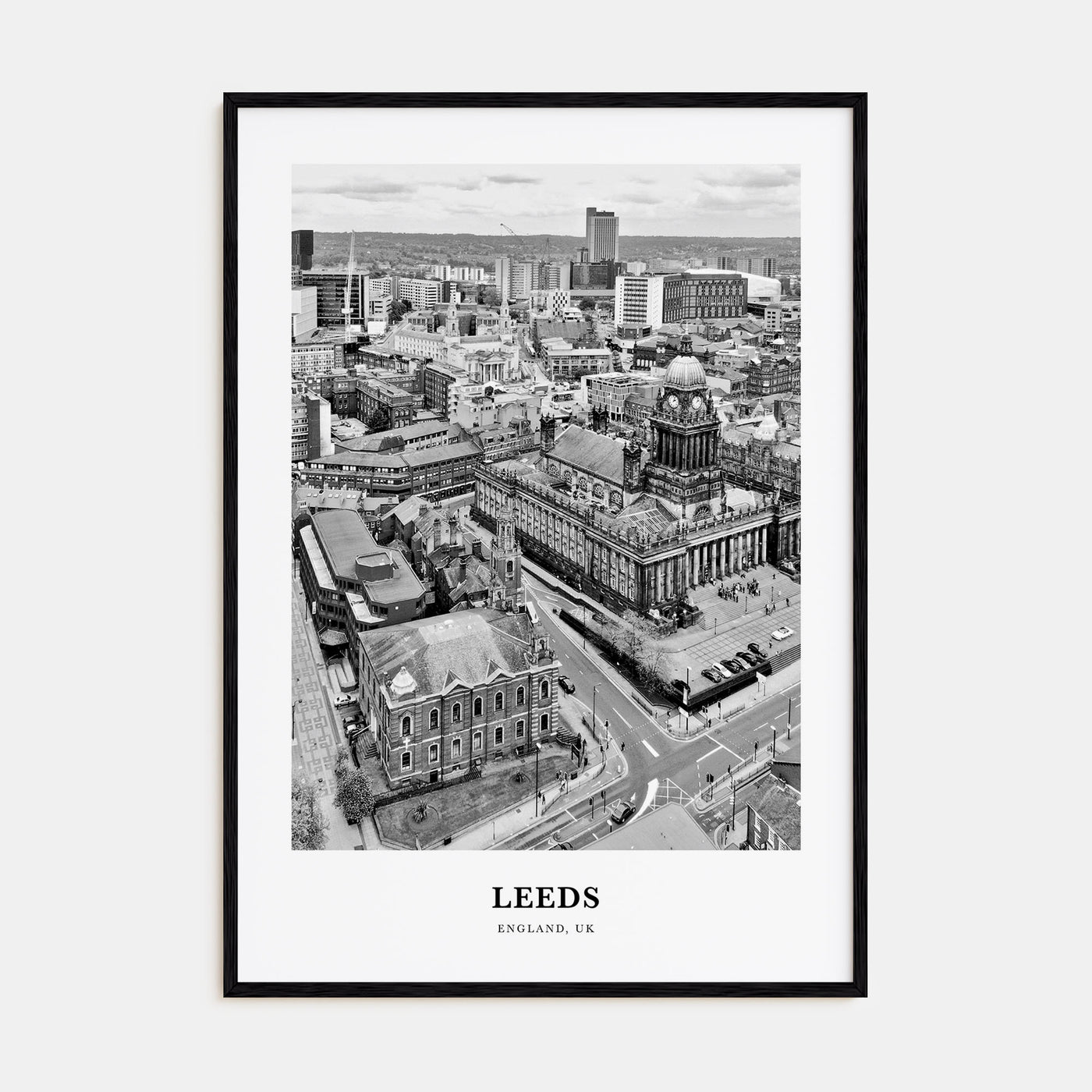 Leeds Portrait B&W Poster
