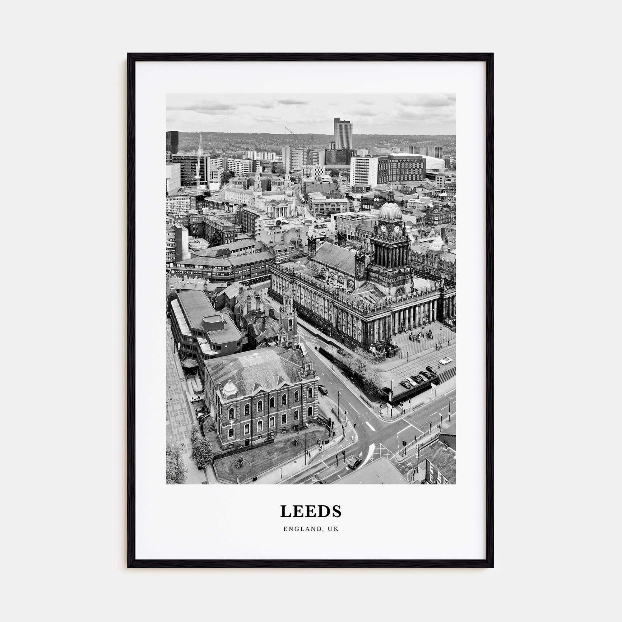 Leeds Portrait B&W Poster