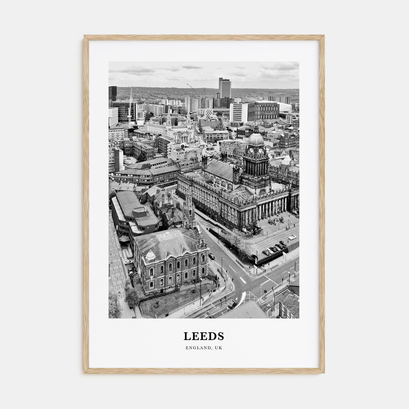 Leeds Portrait B&W Poster