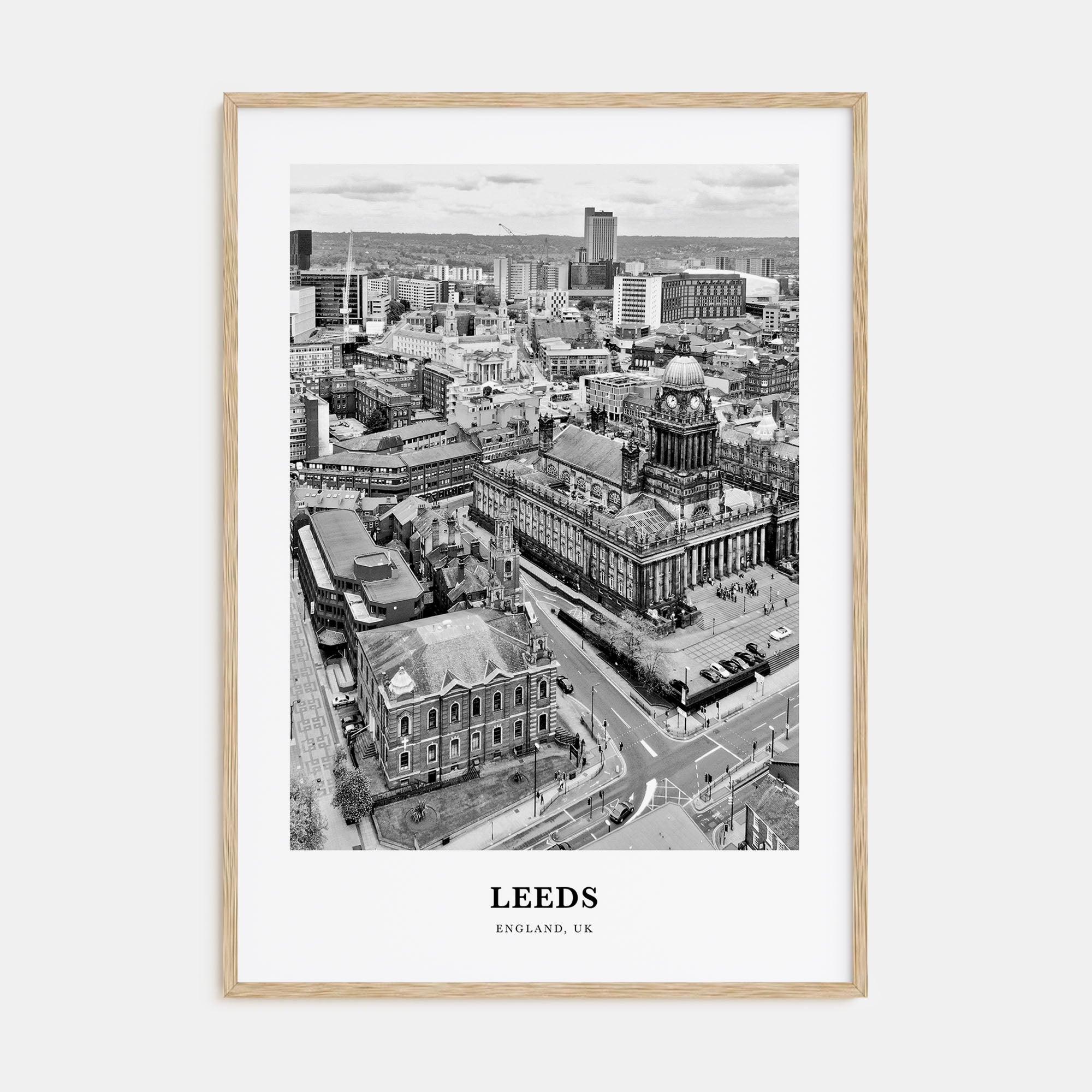 Leeds Portrait B&W Poster