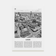 Leeds Travel B&W Poster