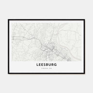 Leesburg Map Landscape Poster