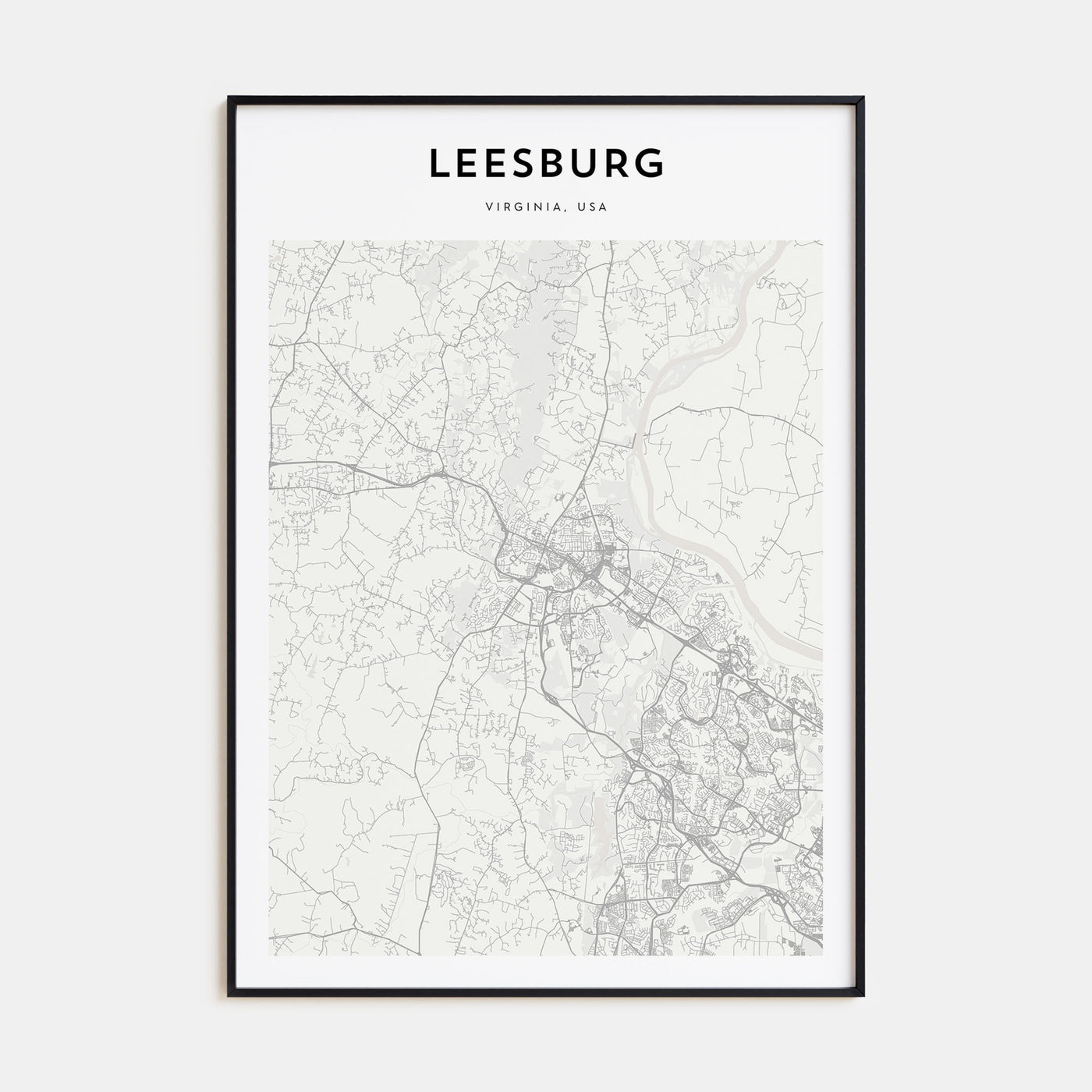 Leesburg Map Portrait Poster