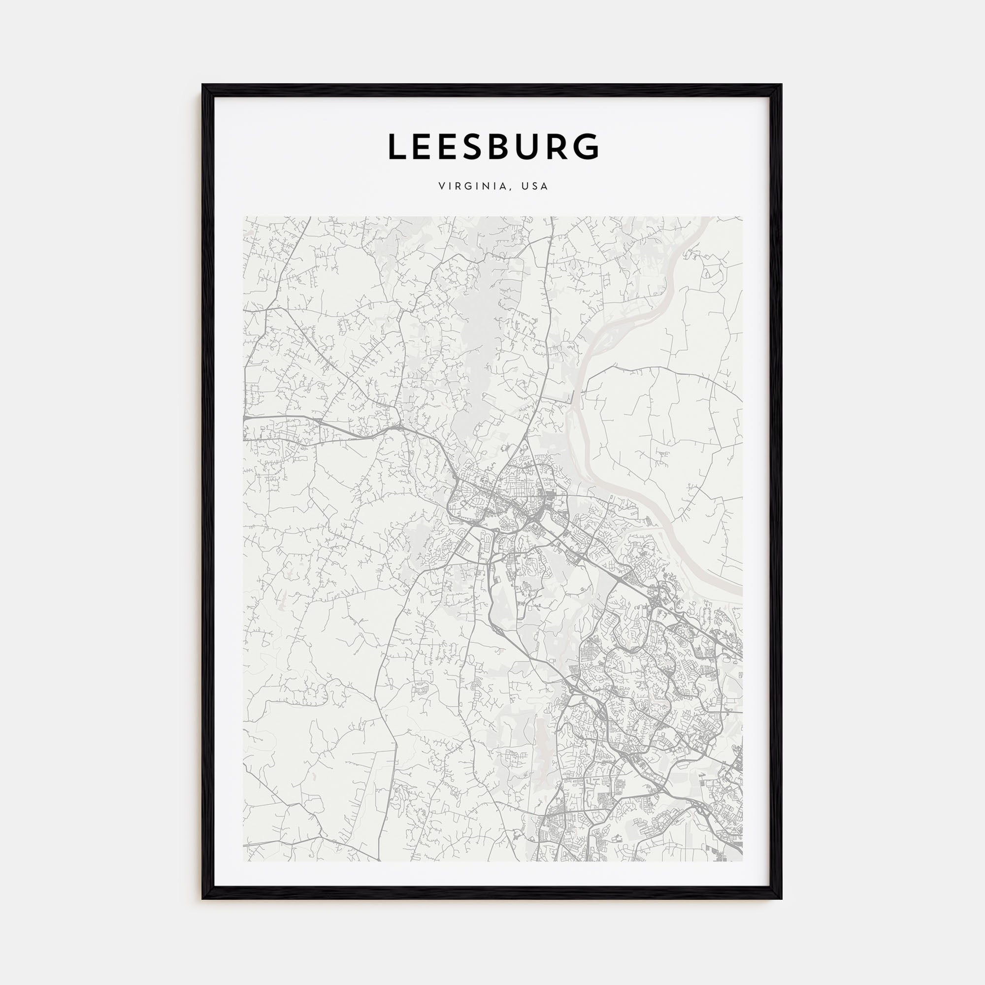 Leesburg Map Portrait Poster