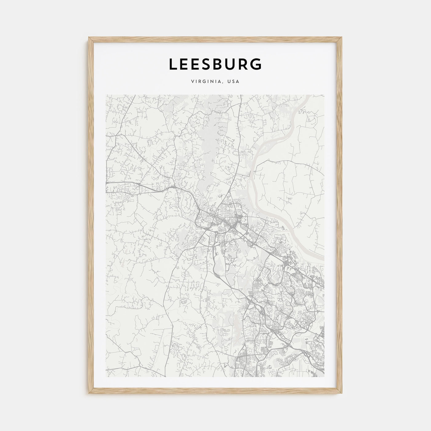Leesburg Map Portrait Poster