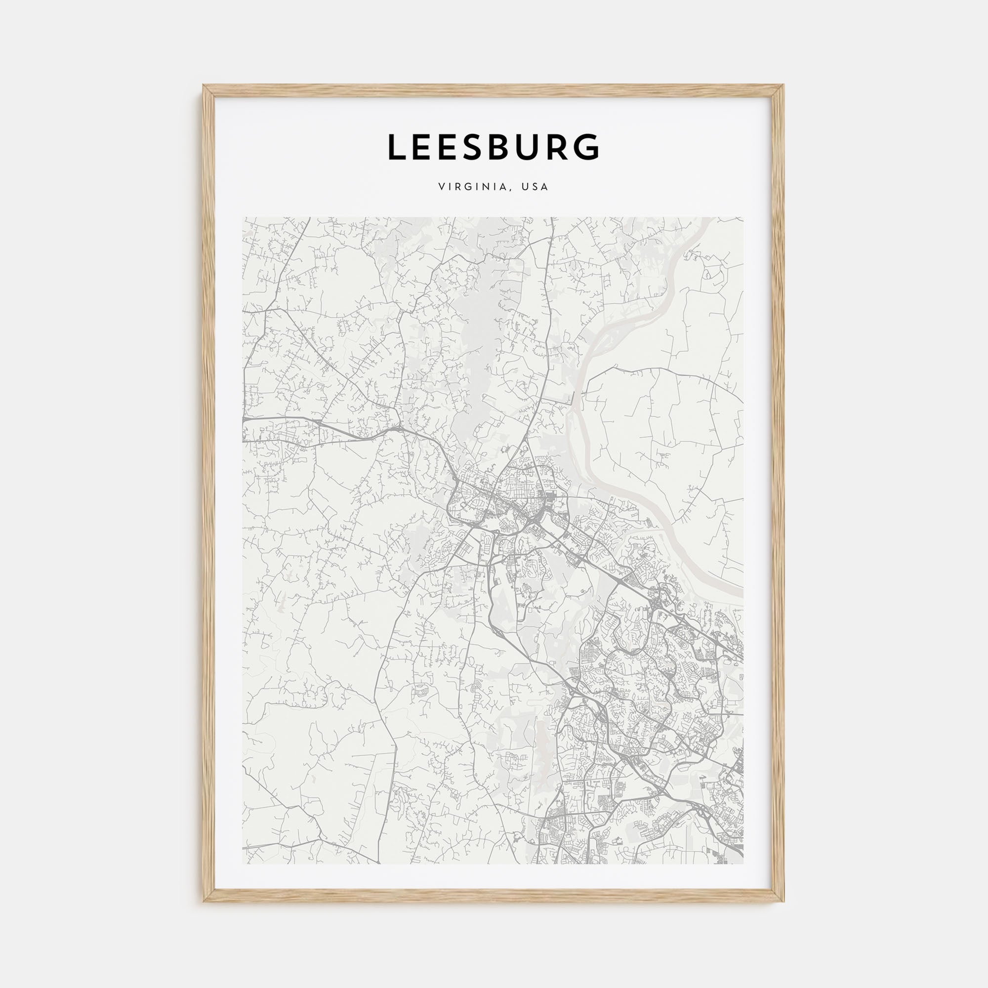 Leesburg Map Portrait Poster