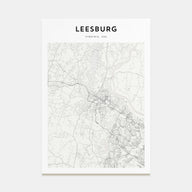 Leesburg Map Portrait Poster