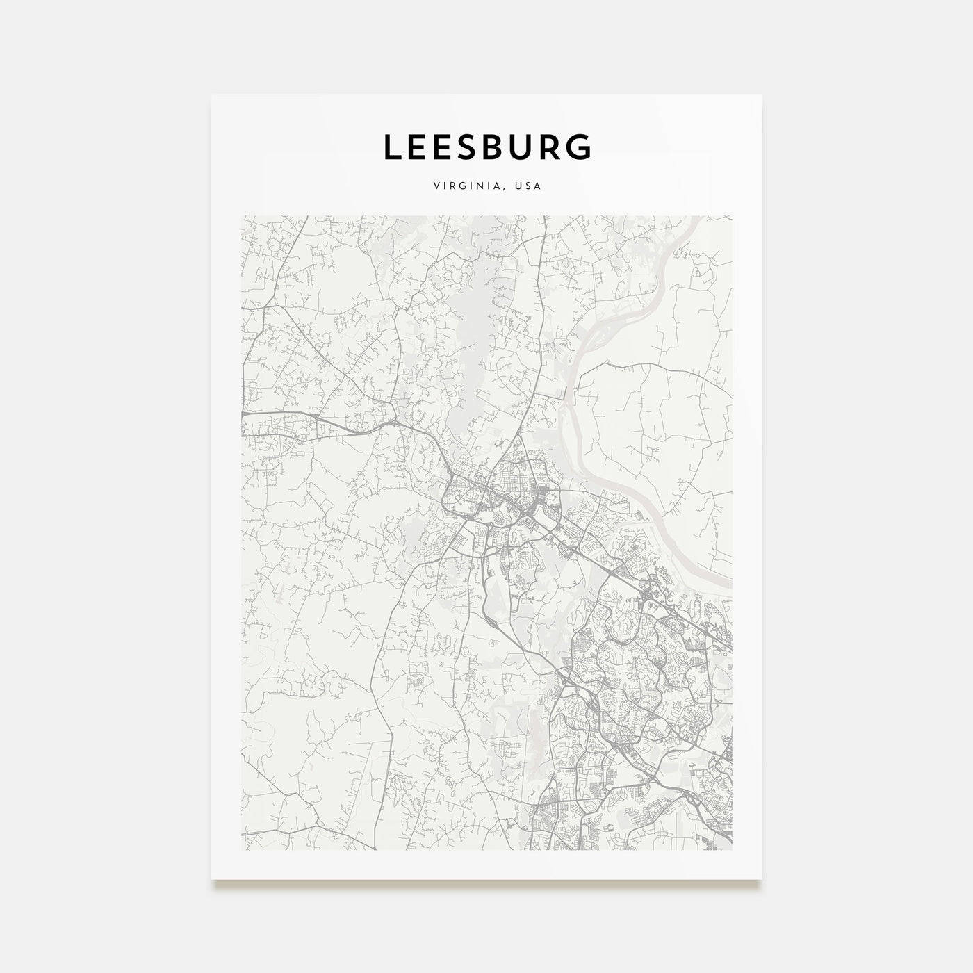 Leesburg Map Portrait Poster