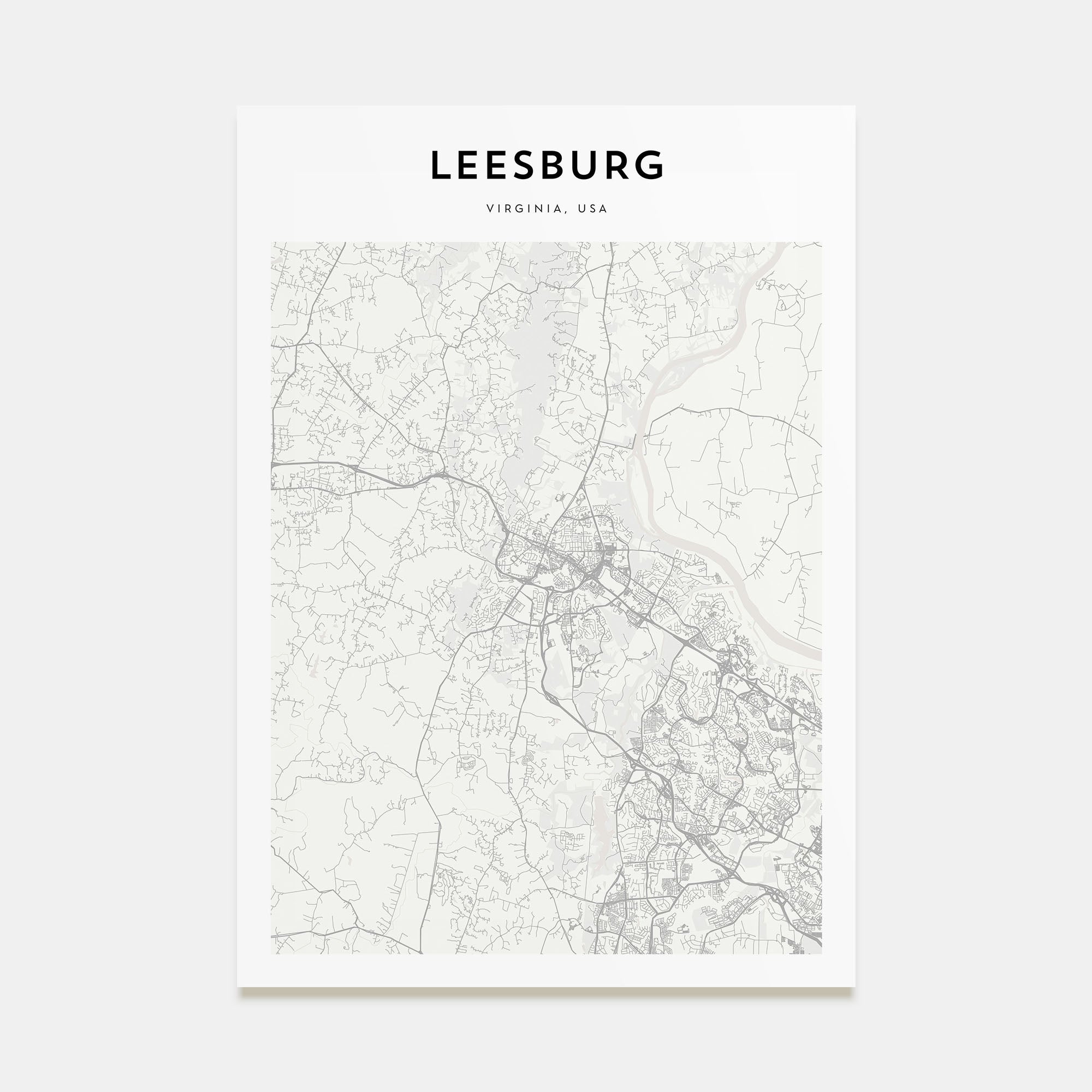 Leesburg Map Portrait Poster