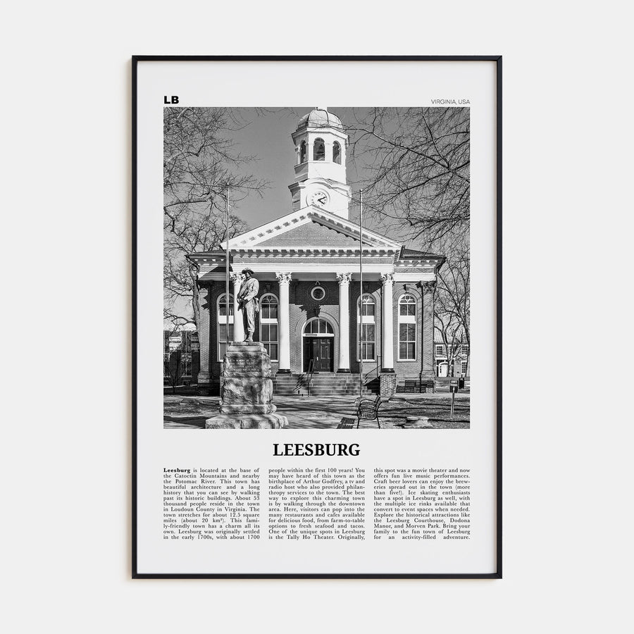 Leesburg Travel B&W Poster