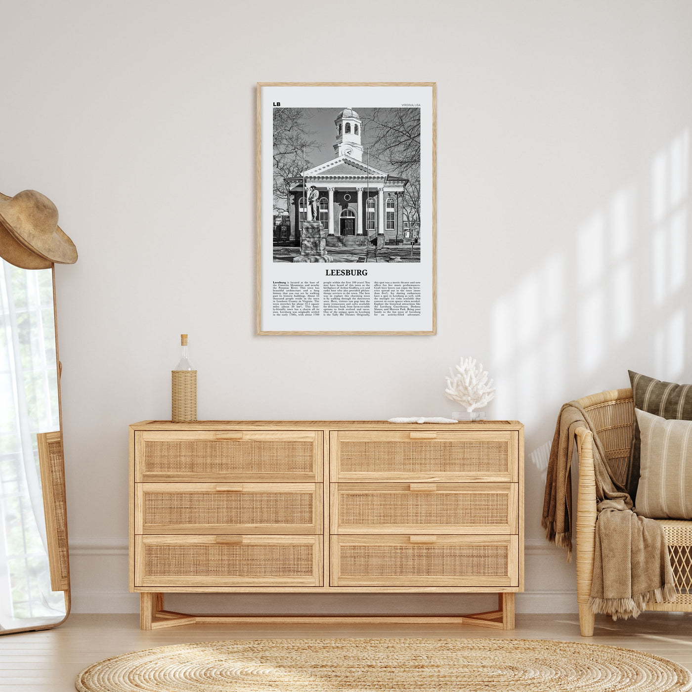 Leesburg Travel B&W Poster