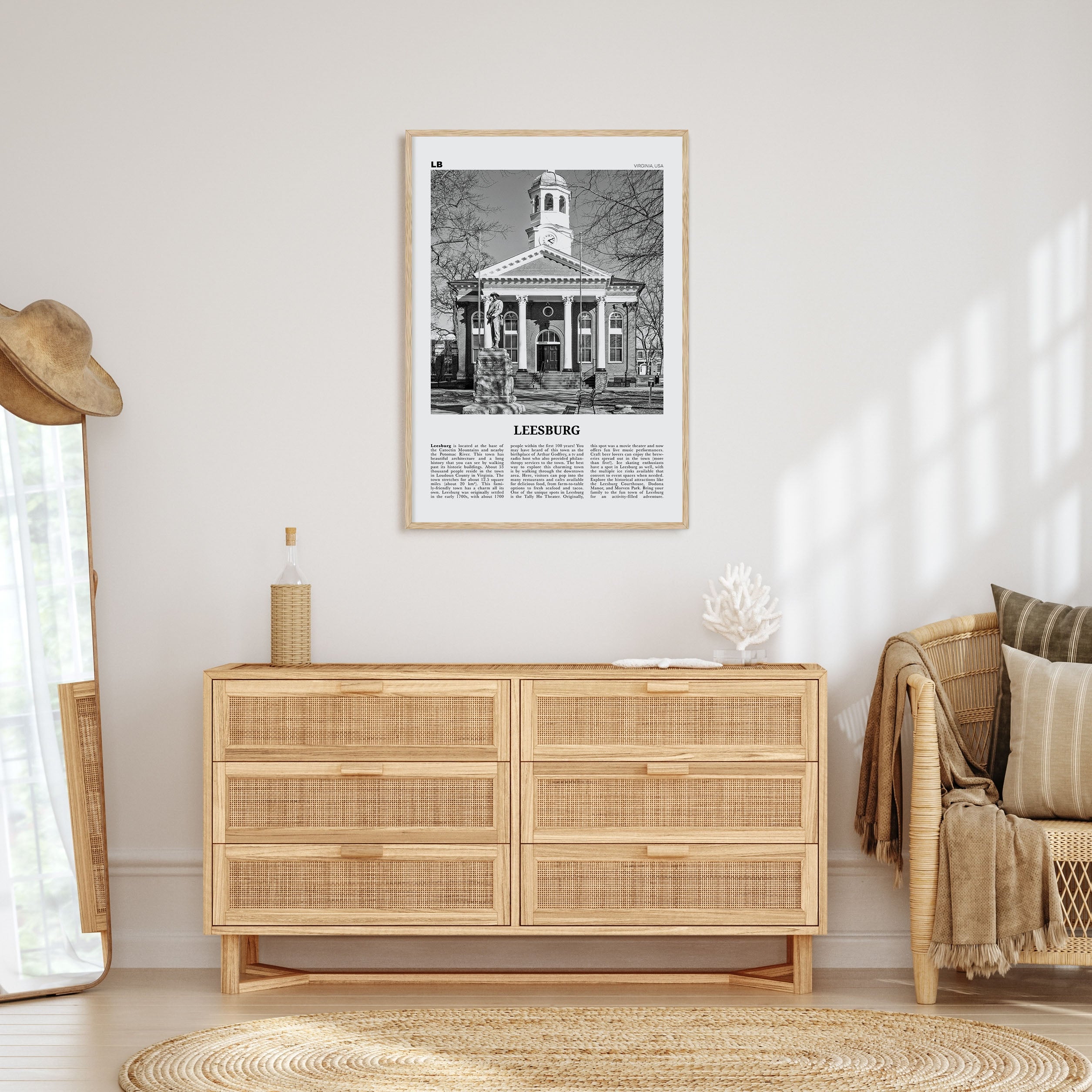 Leesburg Travel B&W Poster