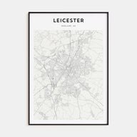 Leicester Map Portrait Poster