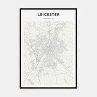 Leicester Map Portrait Poster