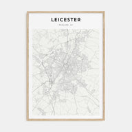 Leicester Map Portrait Poster