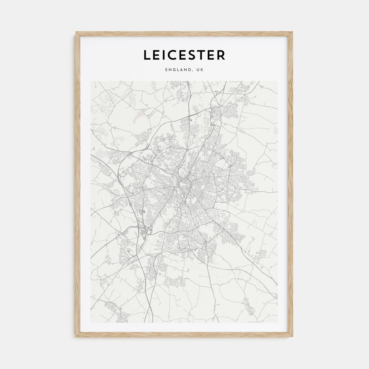 Leicester Map Portrait Poster