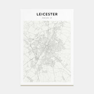 Leicester Map Portrait Poster