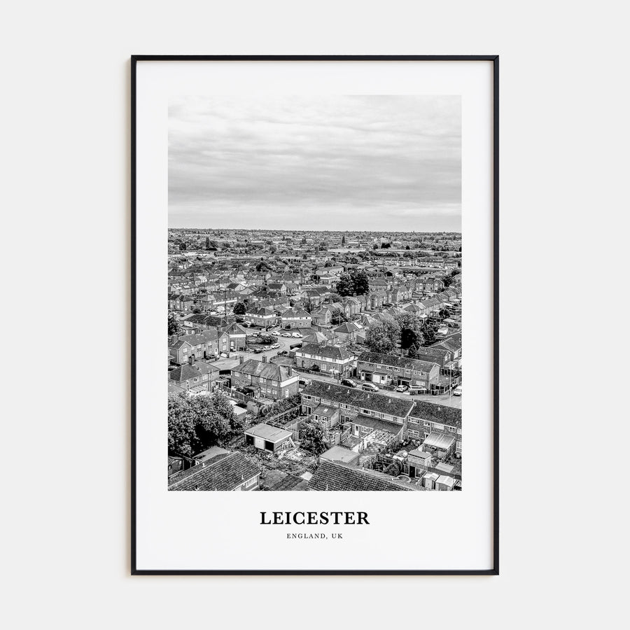 Leicester Portrait B&W Poster