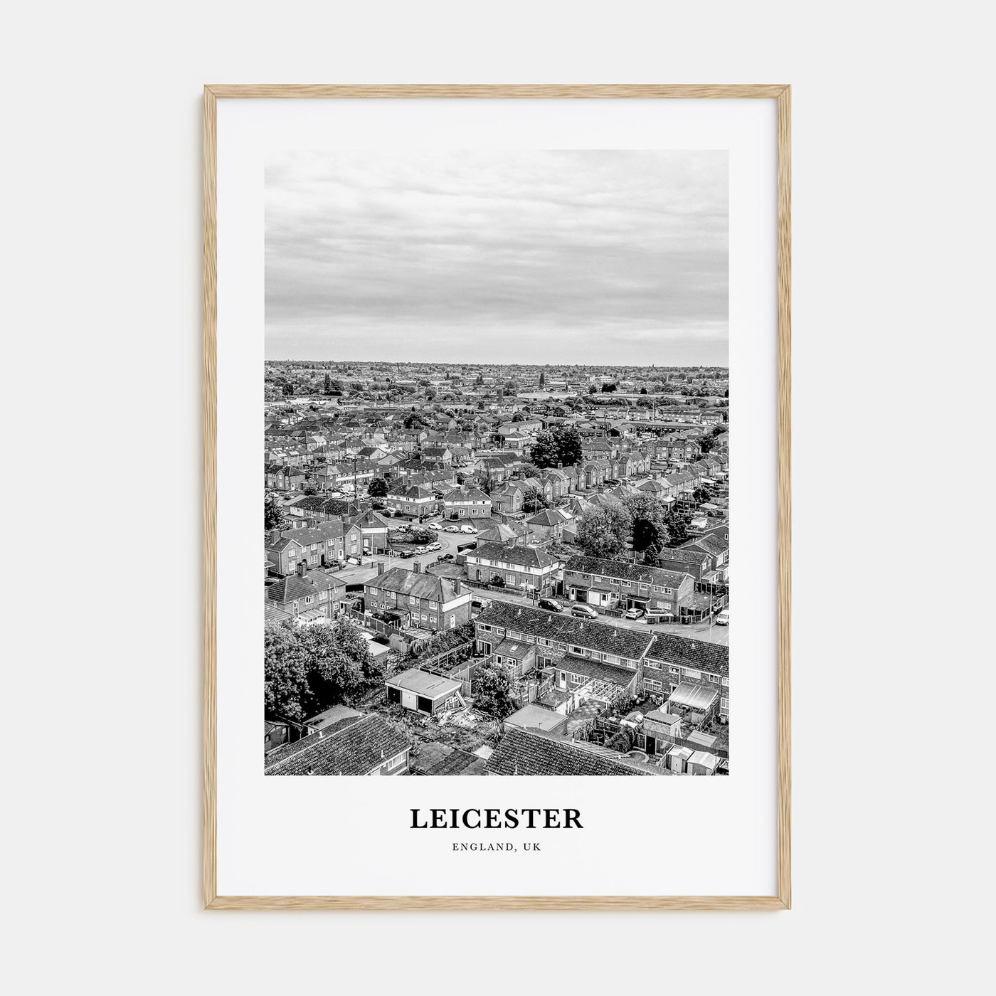 Leicester Portrait B&W Poster