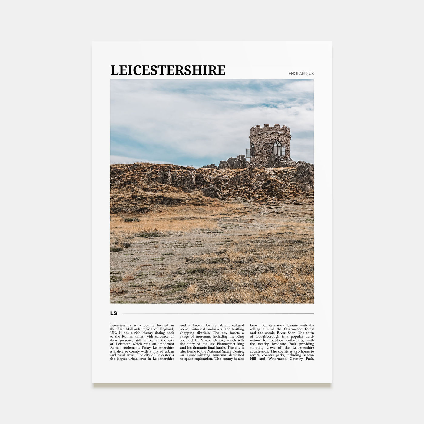 Leicestershire Travel Color Poster