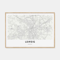 Leipzig Map Landscape Poster