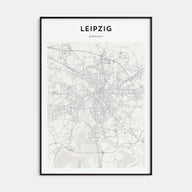 Leipzig Map Portrait Poster