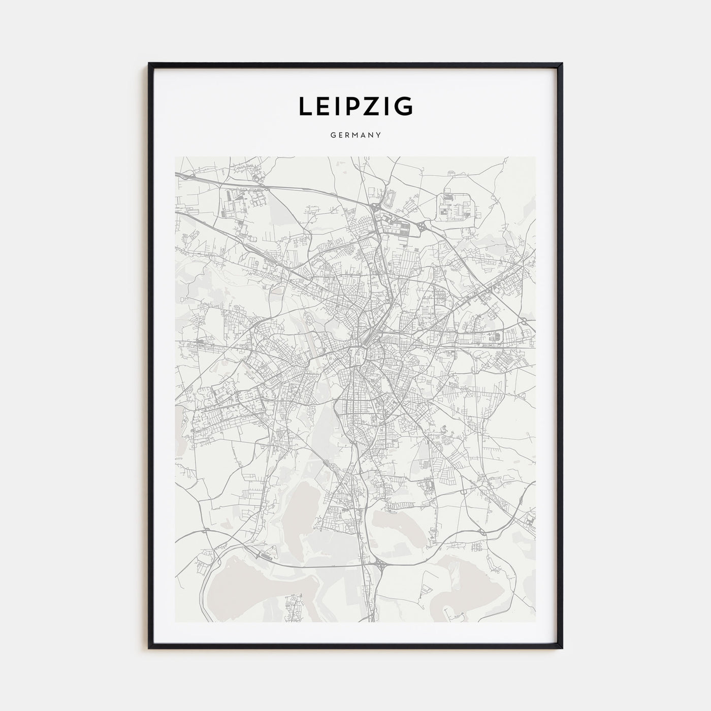 Leipzig Map Portrait Poster