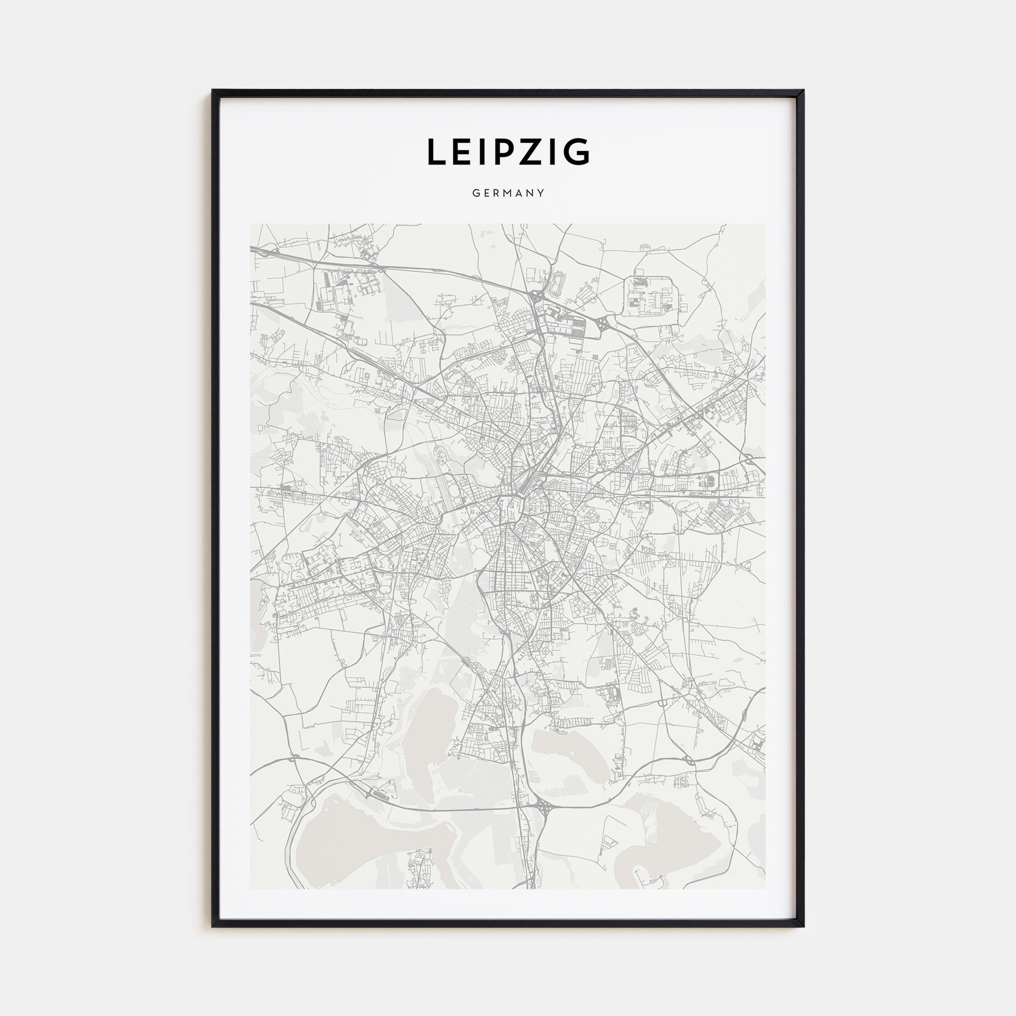 Leipzig Map Portrait Poster