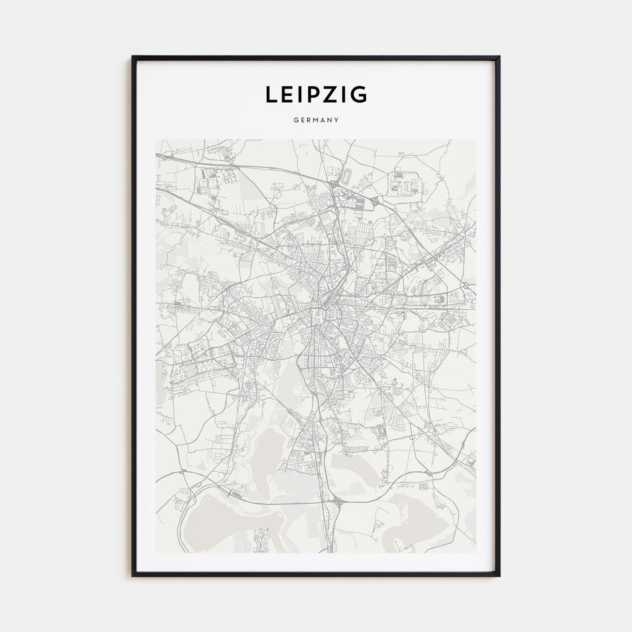 Leipzig Map Portrait Poster