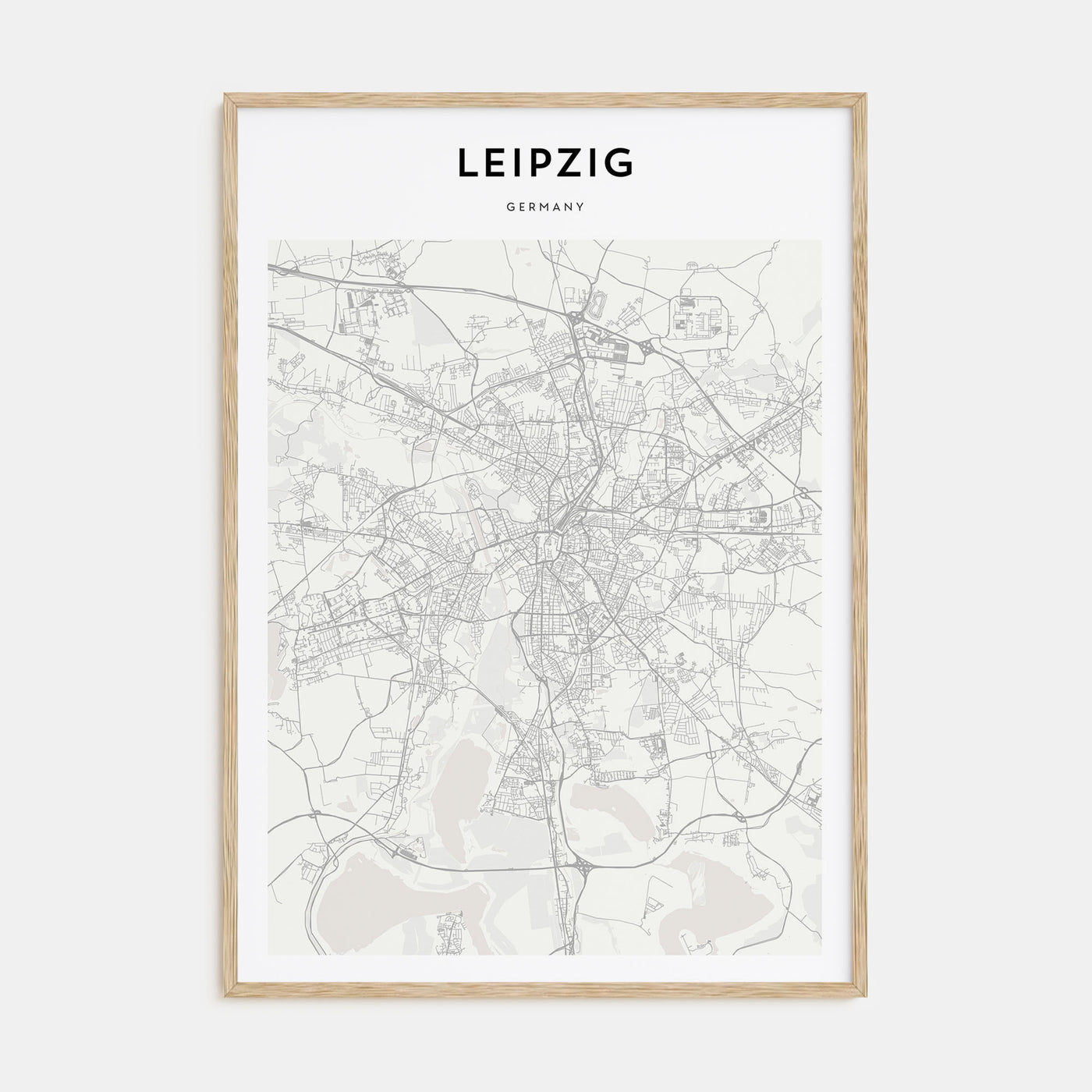 Leipzig Map Portrait Poster