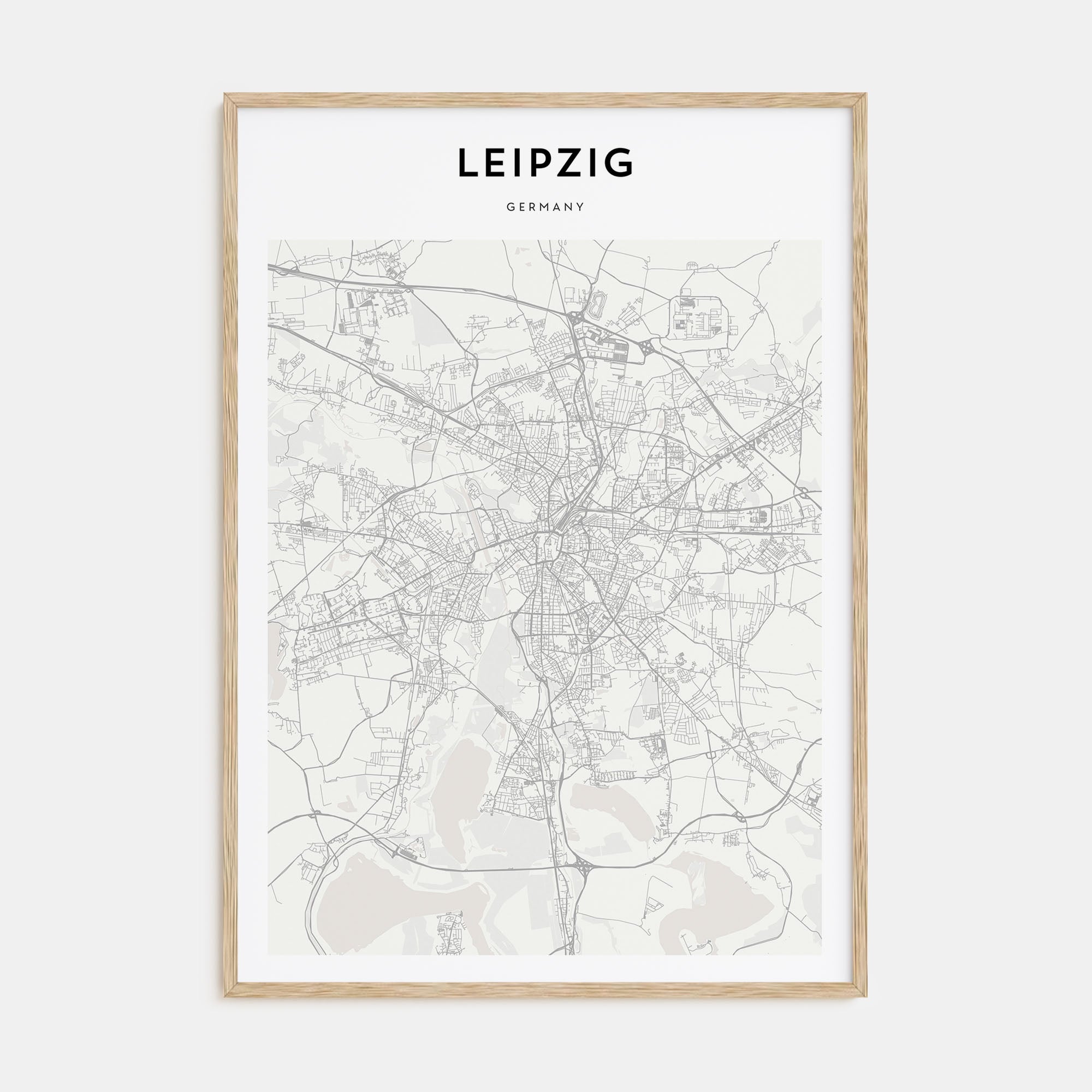 Leipzig Map Portrait Poster