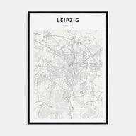 Leipzig Map Portrait Poster