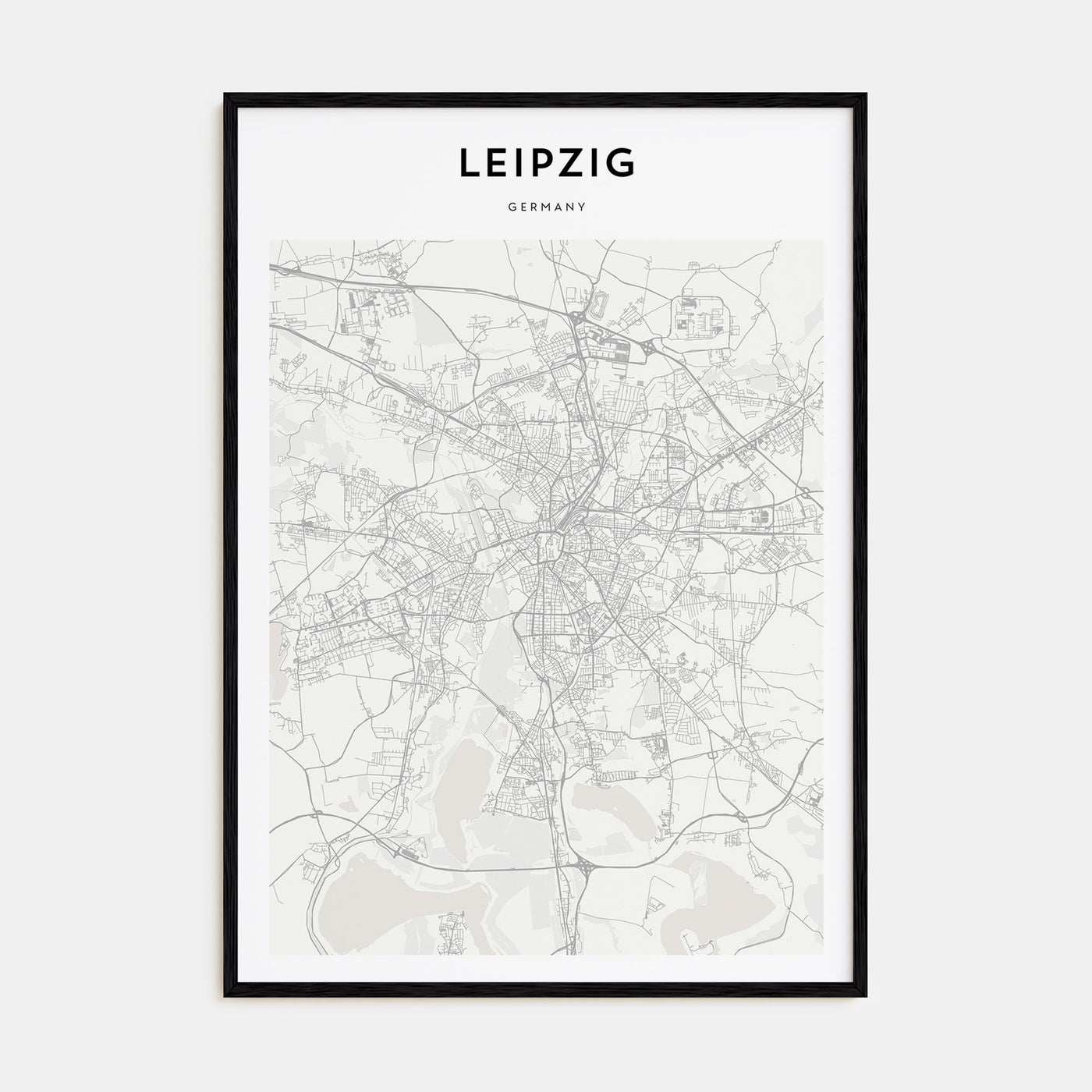 Leipzig Map Portrait Poster